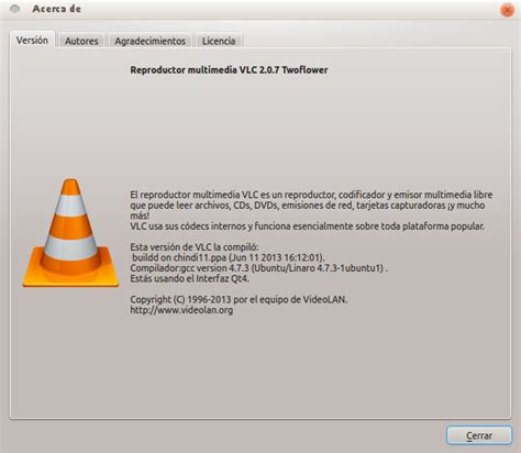 And this latest vlc ubuntu ppa is valid also for Instalar vlc 2.0.7 en Ubuntu 13.04 - Proyectos Beta