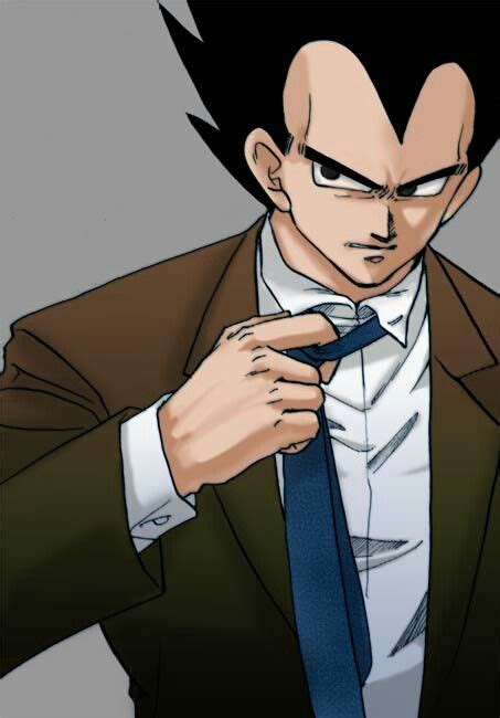 An Anime Character Wearing A Suit And Tie With One Hand On His Chest