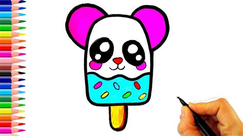 Sevimli Panda Dondurma Nasıl Çizilir How To Draw Panda Ice Cream