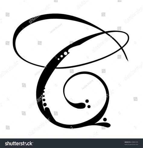 Letter C Script Stock Vector 23806105 Shutterstock