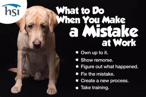 Making Mistakes At Work How To Recover Learn And Move On Hsi