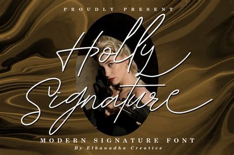 Holly Signature Modern Signature Font Elbanadha Creative