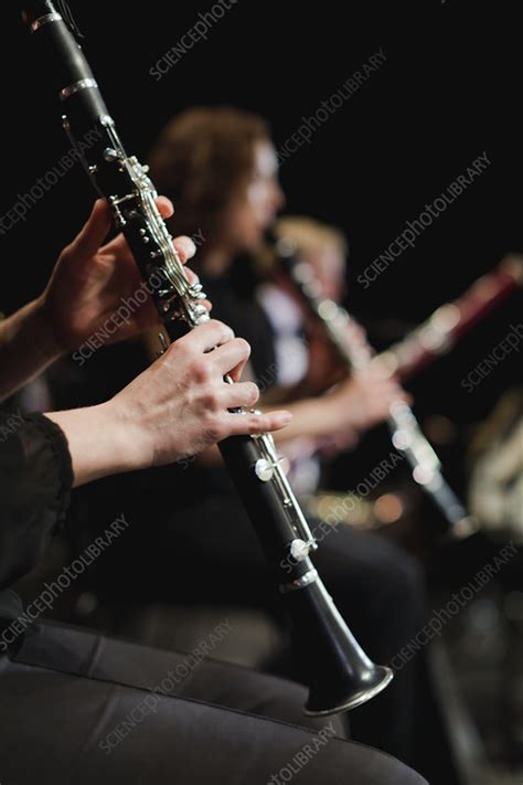 Clarinet Player In Orchestra Stock Image F004 4658 Science Photo Library