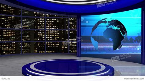 News Tv Studio Set 61 Virtual Green Screen Background Loop