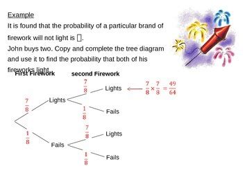 The tree diagram is complete, now let's calculate the overall probabilities. Probability Tree Diagrams by S J Cooper | Teachers Pay ...