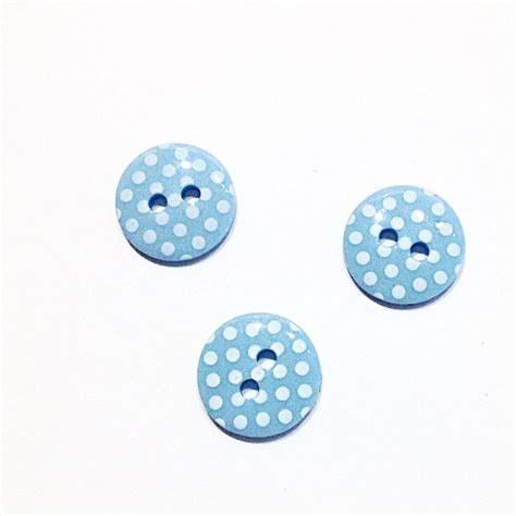 Pale Blue Polka Dot Buttons Make At 140