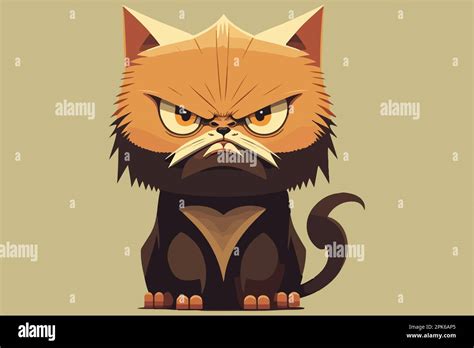 Angry Cat Vector Illustration Stock Vector Image And Art Alamy