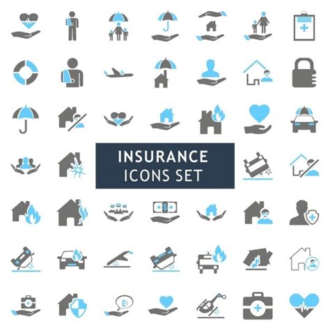 Free Vector Icons Set About Insurance