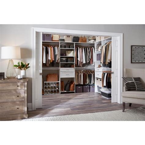 Closetmaid Selectives 60 In W 120 In W White Wood Closet System 5702900 The Home Depot