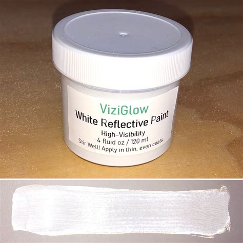 White Reflective Paint 4 Oz High Visibility Reflective Etsy