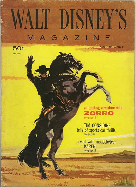 Walt Disneys Mickey Mouse Club Magazine April 1958 Zorro Cover