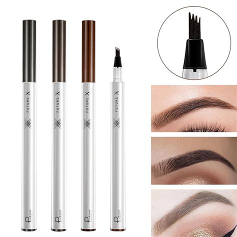 3 Colors Eyebrow Tattoo Pen Fine Sketch Liquid Eyebrow Pen Waterproof