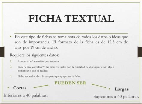 Fichas textuales Qué son Cómo hacerlas y ejemplos Ejemplos y Fichas