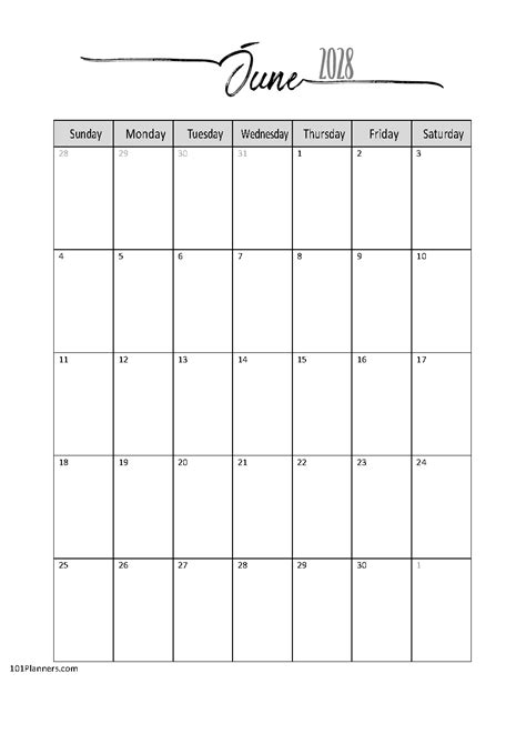 Free Printable June 2024 Calendar Customize Online
