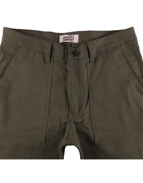 Naked Famous Work Pant Green Canvas Boutique Archive