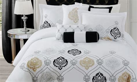 Get it as soon as tue, aug 17. Gold, Black and White Bedding | Black and white bedspreads ...