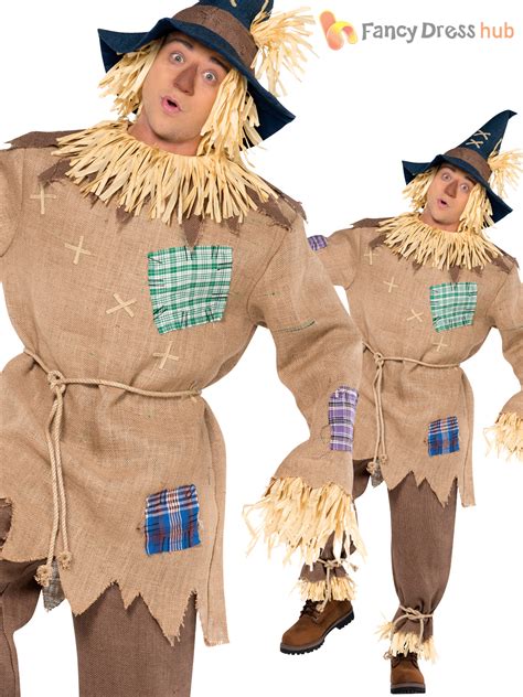 Mens Ladies Scarecrow Costume Book Week Day Character Fancy Dress