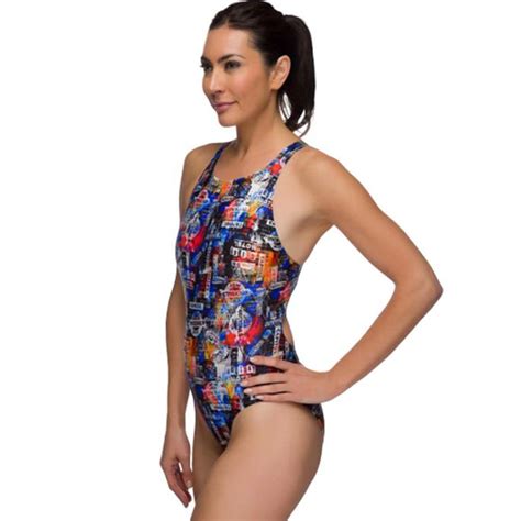 Maru Capital Tek Back Ladies Swimsuit Aqua Swim Supplies