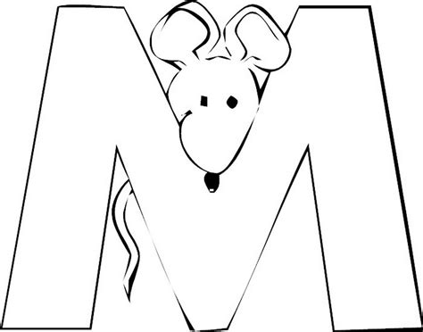 free-letter-m-coloring pages for-preschool - Preschool Crafts