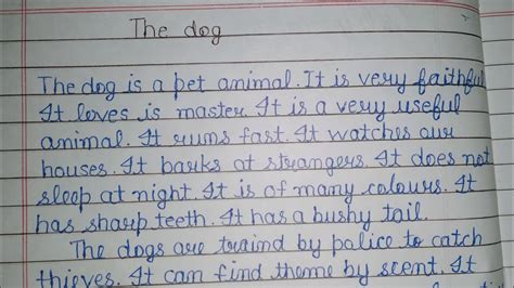 Paragraph Writing The Dog Paragraphwriting Paragraph Thedog