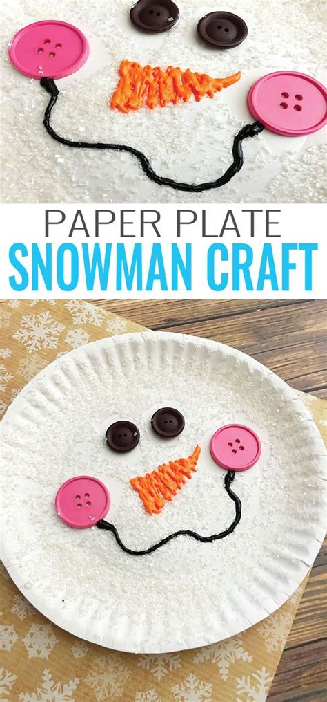 Paper Plate Snowman Craft Winter Crafts For Kids Preschool Crafts