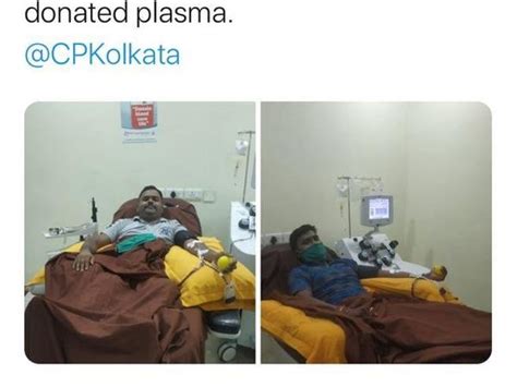 Kolkata Police Donates Blood Plasma To Save Covid Patient After Kin