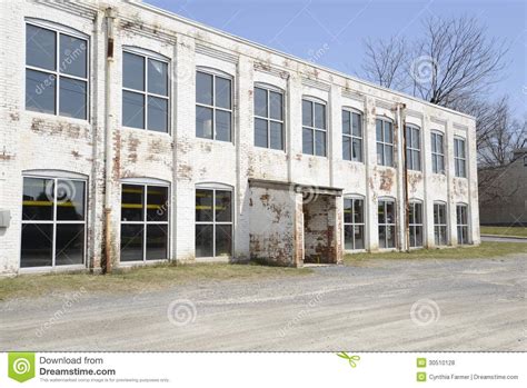 Old White Brick Factory Building Warehouses Exterior Exterior Brick