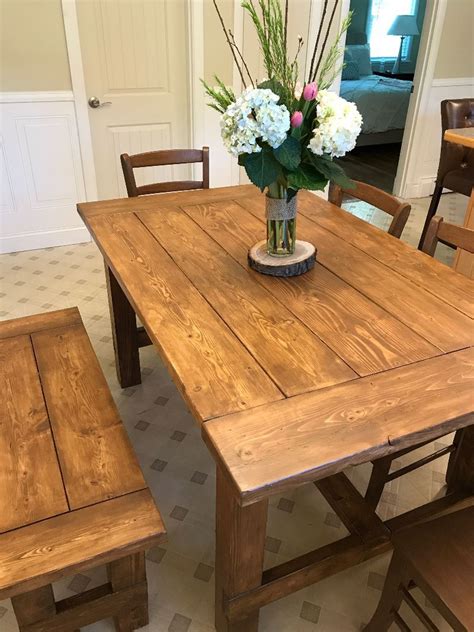 Basic double bench farmhouse table. Ana White | Farm Table and Bench - DIY Projects | Ana white farm table, Farm table, Table