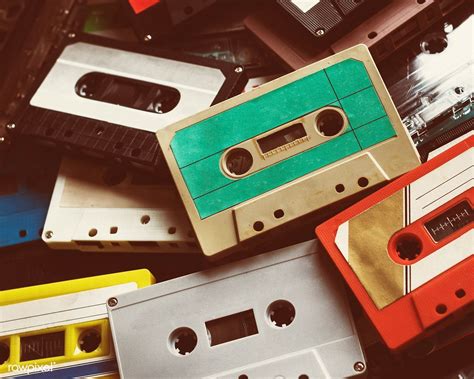 Vintage Cassette Tapes Collection Premium Image By