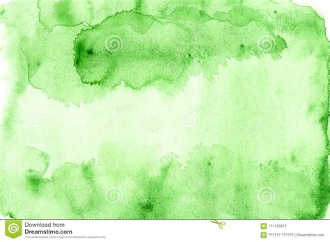 Watercolor Background Green Hand Painted Stock Illustration