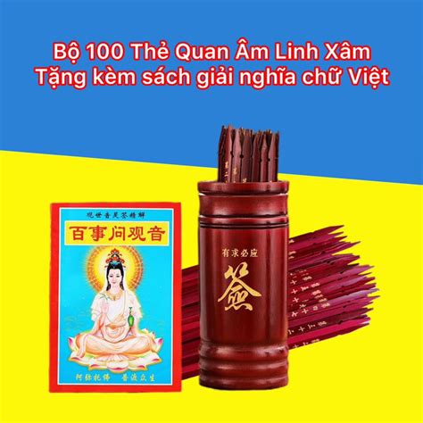 Bộ 100 Quẻ Thẻ Quan âm Linh Xăm Tặng Kèm Lời Giải Shopee Việt Nam