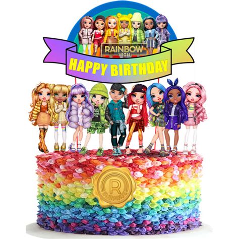 Rainbow High Cake Topper Tabitomo