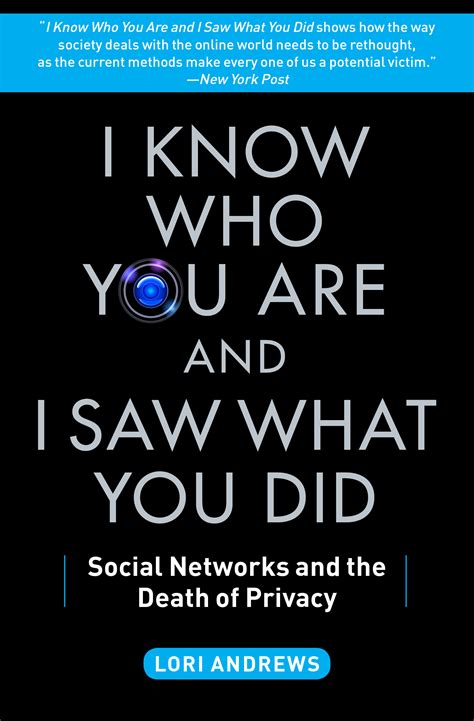 I Know Who You Are And I Saw What You Did Book By Lori Andrews