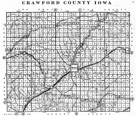 X Crawford County Iowa Plat Maps