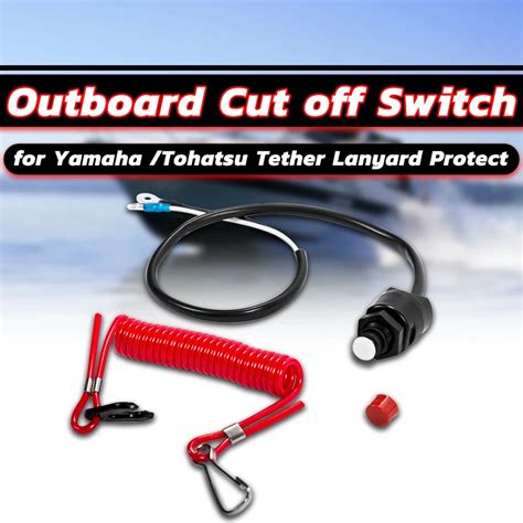 boat motor emergency kill stop switch outboard cut off switch safety tether lanyard for yamaha