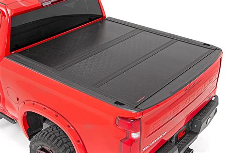 Rough Country 47120580 Low Profile Hard Tri Fold Tonneau Cover 19 20 1500 58 Foot Bed Rough