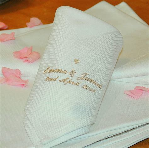 Personalised Wedding Napkins By The Alphabet Gift Shop