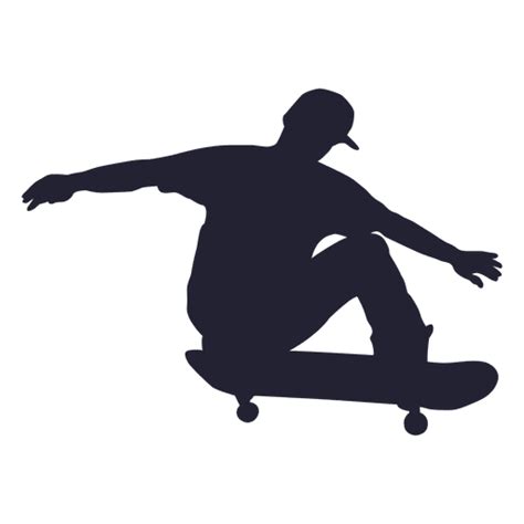 skateboard performance silhouette  transparent png svg vector file