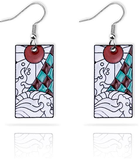 Demon Slayer Tanjiro Earrings Demon Slayer Tanjiro Jewelry For Girls