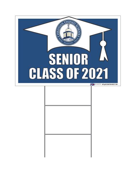 Christian High School 12 X 18 Graduation Sign — Recognition Direct