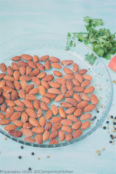 Oven Roasted Almonds With Pepper And Coriander I Camp In My Kitchen