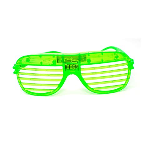 green flashing led shutter glasses light up rave slotted party glow shades uk 5060787267961 ebay