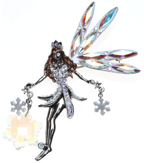 Kirks Folly Queen Delphine Fairy Pin Silvertone Ebay