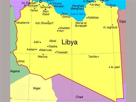 Detailed large political map of libya showing names of capital cities, towns, states, provinces and boundaries with neighbouring countries. Bodies of 40 migrants wash ashore in Libya - Oneindia