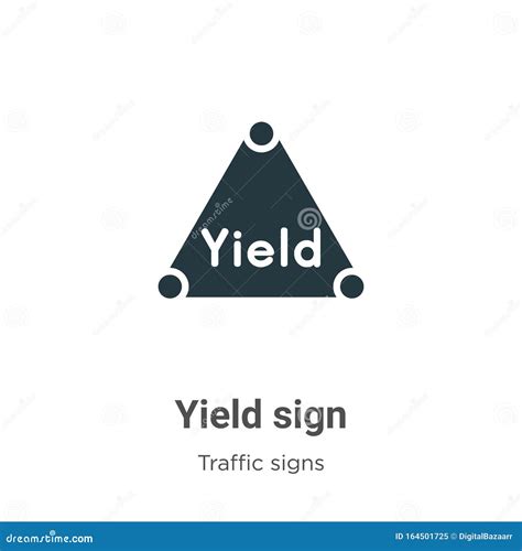Yield Sign Vector Icon On White Background Flat Vector Yield Sign Icon