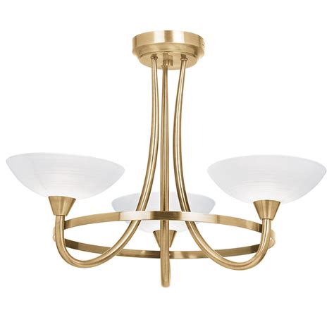 Brass brass ceiling light pendant three lights. Antique Brass 3 Light Fitting - Ceiling Lights - Cookes ...
