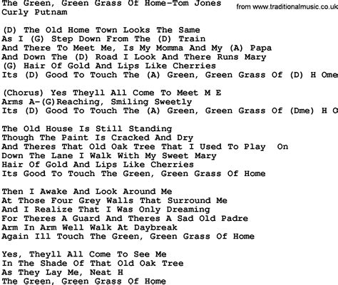 Video from paul c lalchungnunga Country Music:The Green, Green Grass Of Home-Tom Jones ...