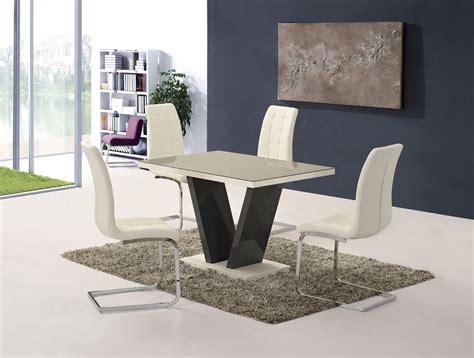 Or as low as £66.53 per month (0% apr) choose your deposit amount. Grey high gloss glass dining table and 4 white chairs -Homegenies