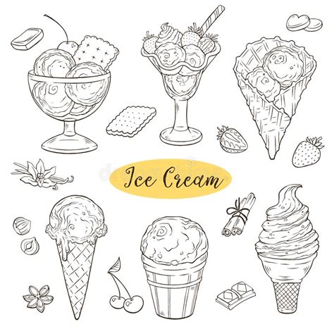 Colecci N Del Helado Ilustraci N Del Vector Ilustraci N De Objeto