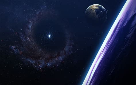 Papel De Parede Galáxia Planeta Terra Atmosfera Universo